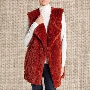 Fluffy Faux Fur Vest Coat